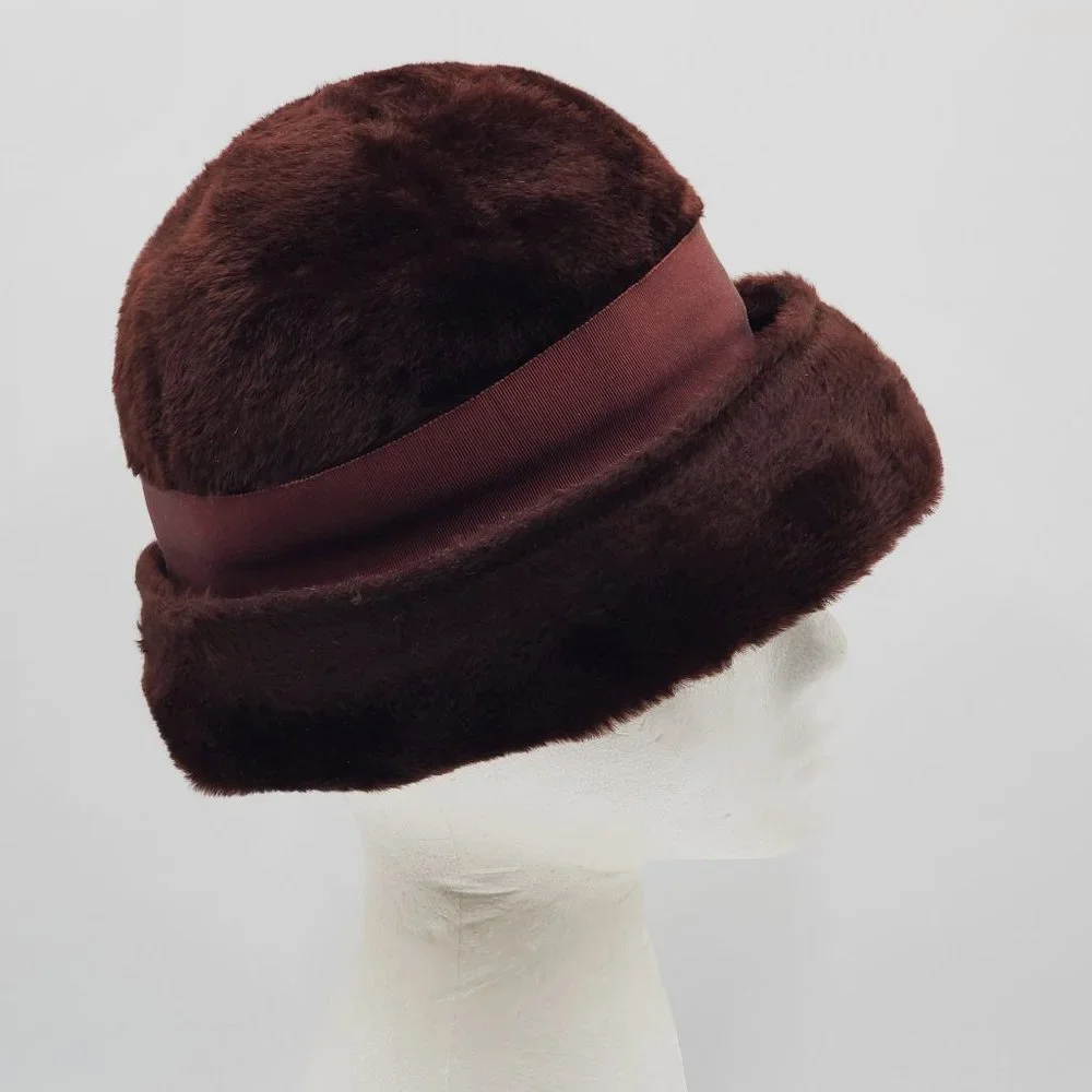 Amy New York Faux Fur & Wool Cloche
